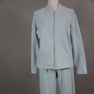 Eileen Fisher Sky Blue Casual Zip front Jacket